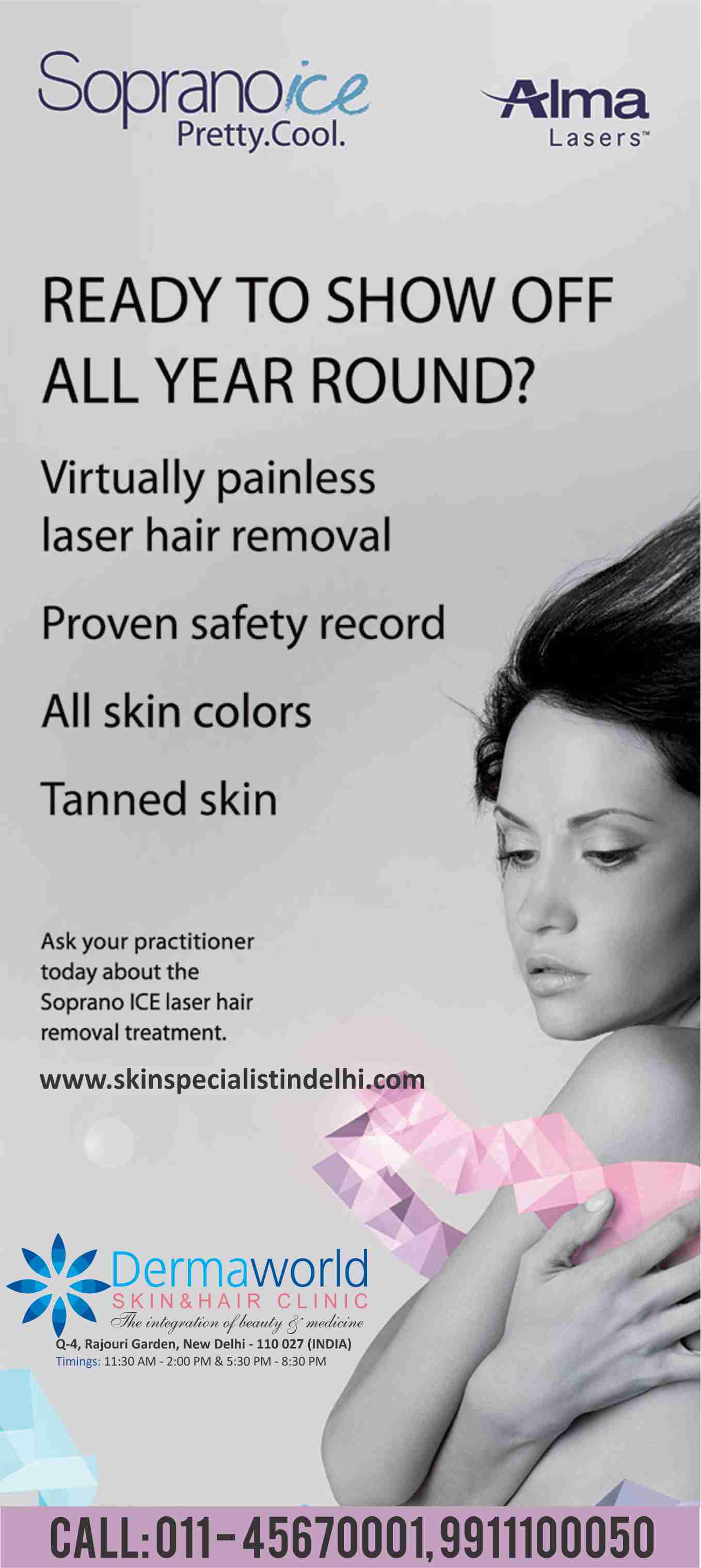 Best laser hair removal Clinic in Delhi « DERMAWORLD SKIN CLINIC